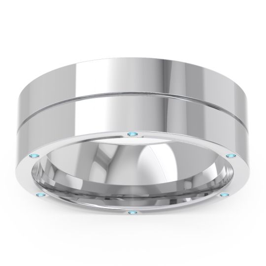 Men's Secret Stone Grooved 7.5mm Band