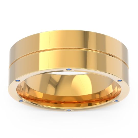 Men's Secret Stone Grooved 7.5mm Band