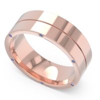 Men's Secret Stone Grooved 7.5mm Band