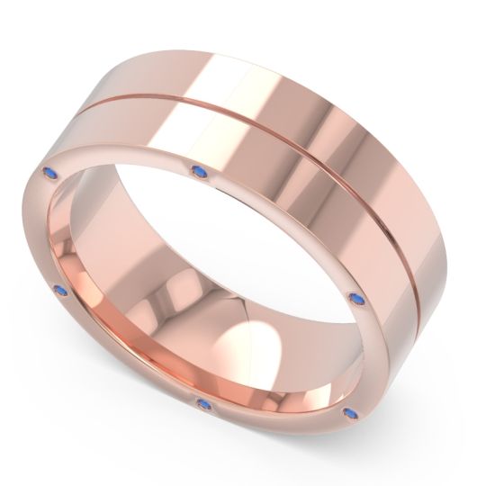 Men's Secret Stone Grooved 7.5mm Band