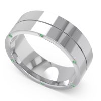 Men's Secret Stone Grooved 7.5mm Band