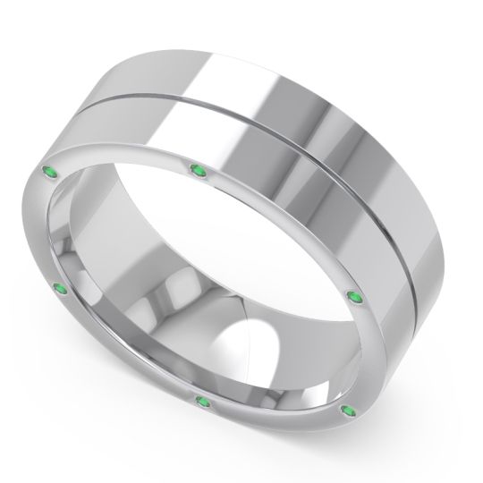 Men's Secret Stone Grooved 7.5mm Band