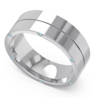 Men's Secret Stone Grooved 7.5mm Band