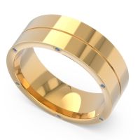 Men's Secret Stone Grooved 7.5mm Band