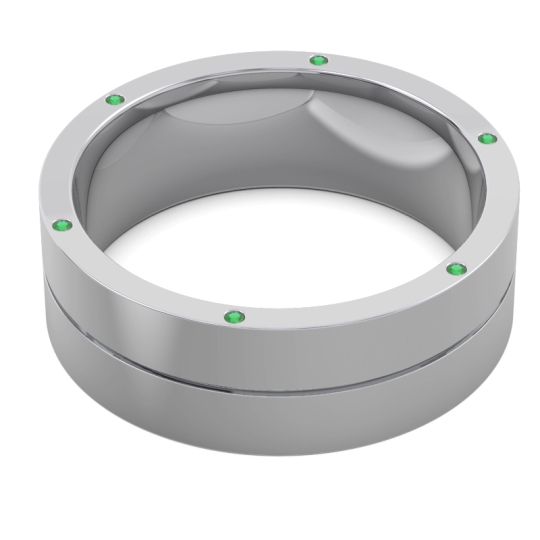 Men's Secret Stone Grooved 7.5mm Band