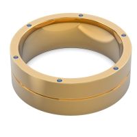 Men's Secret Stone Grooved 7.5mm Band