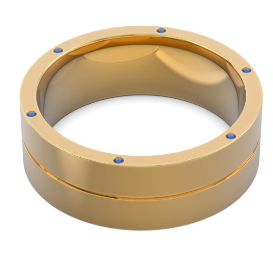 Men's Secret Stone Grooved 7.5mm Band
