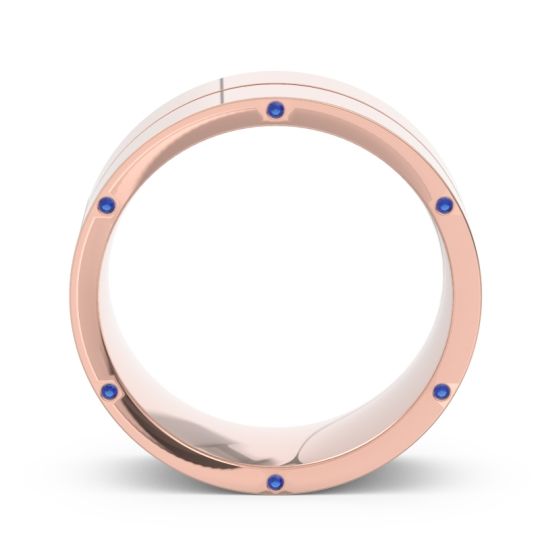 Men's Secret Stone Grooved 7.5mm Band