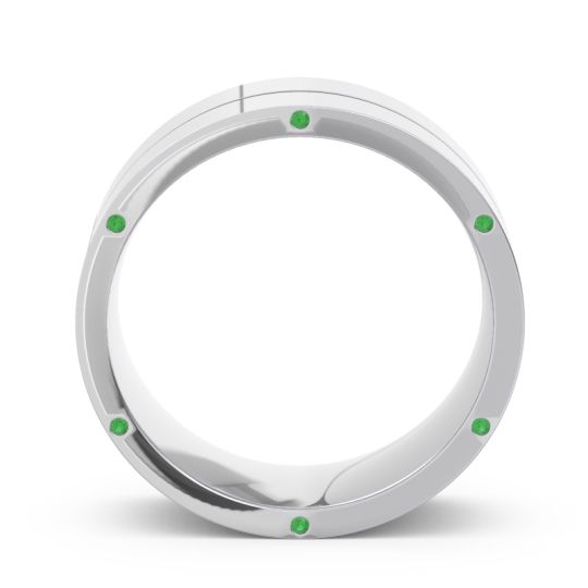 Men's Secret Stone Grooved 7.5mm Band