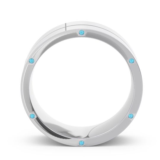 Men's Secret Stone Grooved 7.5mm Band