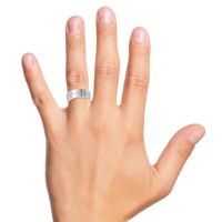 Men's Secret Stone Grooved 7.5mm Band