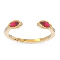 Petite Open Bezel Marquise Drsti Band