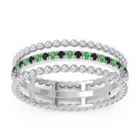 Half Eternity Triple Line Pave Zambari Band