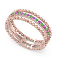 Half Eternity Triple Line Pave Zambari Band