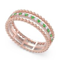 Half Eternity Triple Line Pave Zambari Band