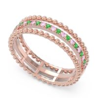Half Eternity Triple Line Pave Zambari Band