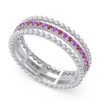 Half Eternity Triple Line Pave Zambari Band
