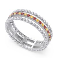 Half Eternity Triple Line Pave Zambari Band