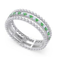 Half Eternity Triple Line Pave Zambari Band