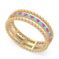 Half Eternity Triple Line Pave Zambari Band