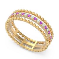 Half Eternity Triple Line Pave Zambari Band