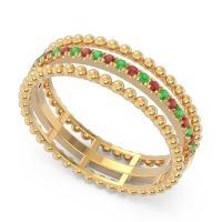 Half Eternity Triple Line Pave Zambari Band