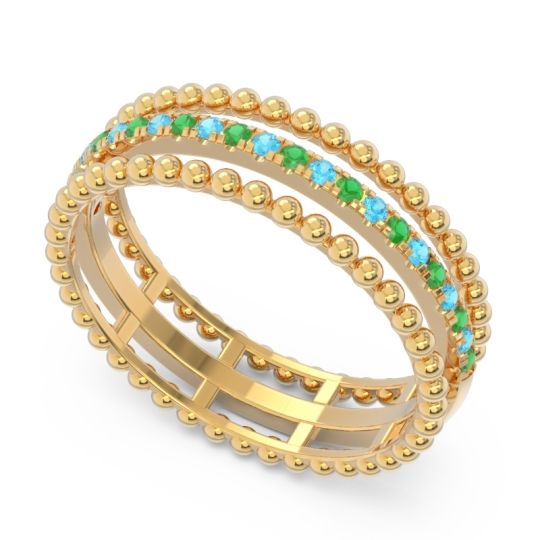 Half Eternity Triple Line Pave Zambari Band