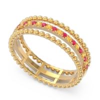 Half Eternity Triple Line Pave Zambari Band