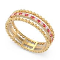 Half Eternity Triple Line Pave Zambari Band