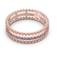 Half Eternity Triple Line Pave Zambari Band
