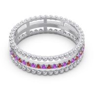 Half Eternity Triple Line Pave Zambari Band