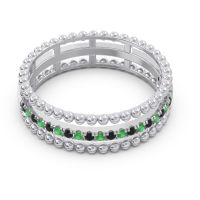 Half Eternity Triple Line Pave Zambari Band
