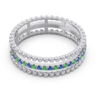 Half Eternity Triple Line Pave Zambari Band