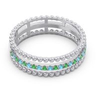 Half Eternity Triple Line Pave Zambari Band