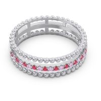 Half Eternity Triple Line Pave Zambari Band