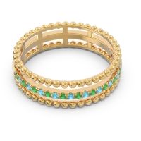 Half Eternity Triple Line Pave Zambari Band