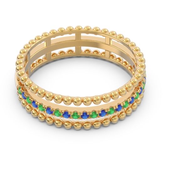 Half Eternity Triple Line Pave Zambari Band