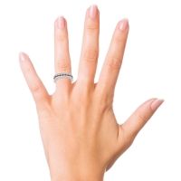 Half Eternity Triple Line Pave Zambari Band