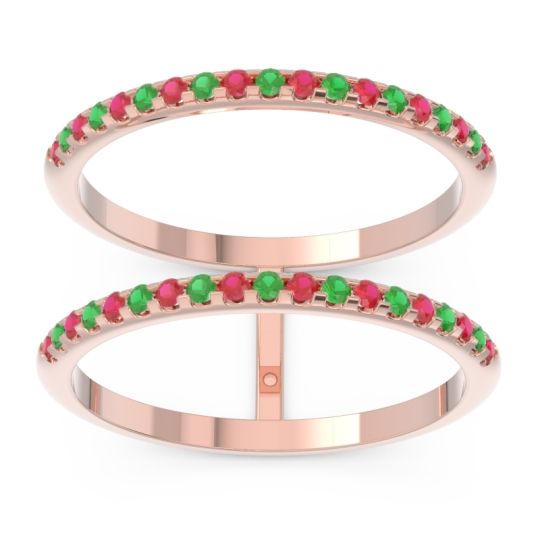 Half Eternity Doulbe Line Pave Yugma Band