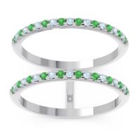 Half Eternity Doulbe Line Pave Yugma Band