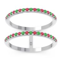 Half Eternity Doulbe Line Pave Yugma Band