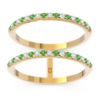 Half Eternity Doulbe Line Pave Yugma Band