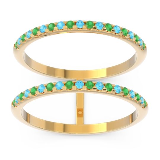 Half Eternity Doulbe Line Pave Yugma Band