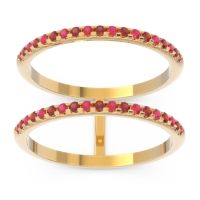 Half Eternity Doulbe Line Pave Yugma Band