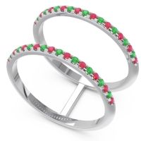 Half Eternity Doulbe Line Pave Yugma Band