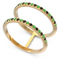 Half Eternity Doulbe Line Pave Yugma Band