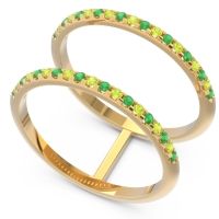 Half Eternity Doulbe Line Pave Yugma Band