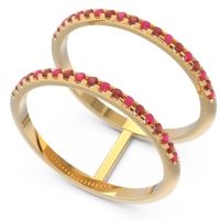 Half Eternity Doulbe Line Pave Yugma Band