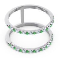 Half Eternity Doulbe Line Pave Yugma Band