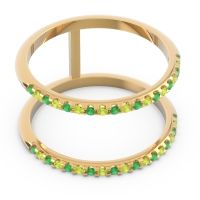 Half Eternity Doulbe Line Pave Yugma Band